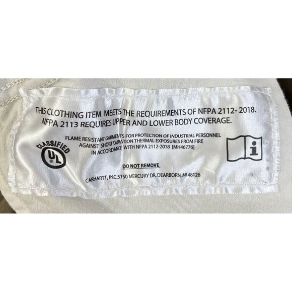 Carhartt FR Pants Men's 36x30 (Fits 35x29) Beige Cargo Flame Resistant FRB240 - Picture 7 of 14